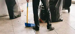Commercial janitorial services cleaning indoor floors