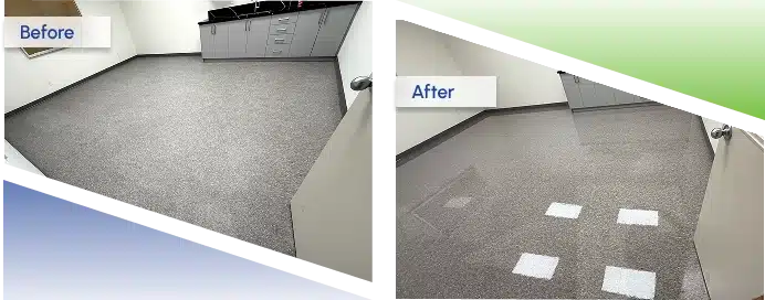 Before and after commercial carpet cleaning results